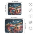 thumbnail image 3 of Dish Drying Mat Kitchen Pad Large Counter Absorbent Dish Mats Drainer Flamingos Using Binoculars, 3 of 8