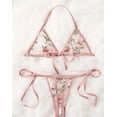 thumbnail image 2 of Pink Lingerie Set Butterfly Embroidered Lace, 2 of 5