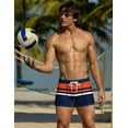 thumbnail image 5 of COOFANDY Mens Fashion Swimwear Printed Swim Briefs 3 inch Beach Shorts Swim Trunks Red Stripe, 5 of 5
