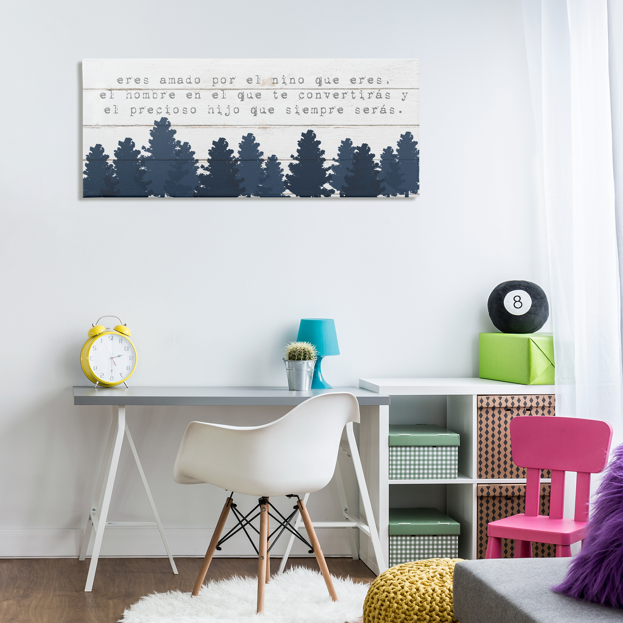 Stupell Industries Eres Amado, Hoy y Siempre Inspirational Quotes & Sayings Painting Wrapped Canvas Art Print Wall Art, 48 x 20