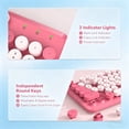 thumbnail image 3 of Wireless Keyboard and Mouse Combo, Retro Round Keycaps, Full Size with Detachable Wrist Rest, 2.4G for PC Mac Windows, Pink, 3 of 8
