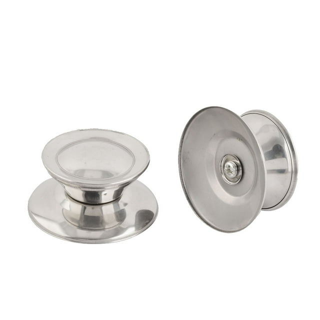 Unique Bargains Bouton de Remplacement pour Couvercle de Casserole Ronde en Acier Inoxydable 2 Pcs