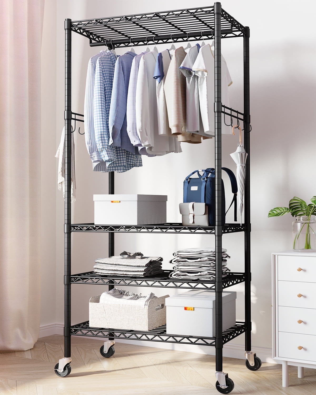 ②WWW_RACK WHAT WE WANT Free Shipping! Better Homes & Gardens Gray 2 Tier Garment