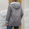 thumbnail image 4 of Ounisa Women Rain Jacket Lightweight Waterproof Raincoat Lined Outdoor Hooded Windbreaker Trench Coat, 4 of 4