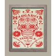 thumbnail image 1 of Classic Red and white Lime and Margarita Tequilia Skull Recipe Sign; One 11x14 Distressed Framed Print, 1 of 1