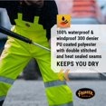 thumbnail image 2 of Hi Vis Ripstop Waterproof Bib Pants/Overalls for Men - Reflective Safety Work Rain Pants, 2 of 6