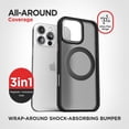thumbnail image 4 of Encased Kickstand Case for iPhone 16 Pro Max (Compatible with MagSafe) 360° Magnetic Rotating Ring Stand (Black), 4 of 8
