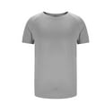 thumbnail image 6 of UVEASISHA Summer Raglan Tshirt for Men Short Sleeve Fitness Muscle T Shirt Stretch Quick Dry Sports Running Tee Tops Gray S, 6 of 7