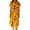 Dress for Women - Yellow, variant on Xdegoge Womens Boho Dresses Leaves Prints Dress Short Sleeve Crew Neck Midi Outfits High Waisted Elegant Casual Summer Clothing for Business