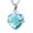 S/LightBlue, variant on Crystal Heart Urn Pendant Cremation Jewelry for Ashes Holder Memory Necklace Human Pet Memorial Jewelry - Always on my mind, Forever in my heart