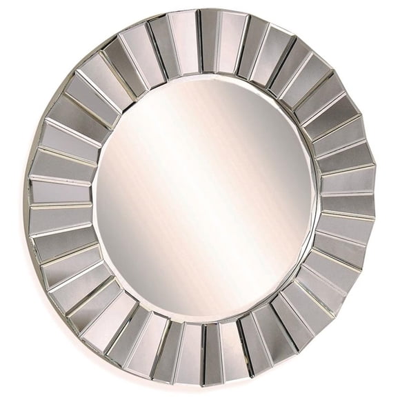 Clear Glass Sunburst Wall Mirror