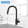 thumbnail image 6 of Senlesen Touch Sensor Kitchen Sink Faucet with Pull Down Sprayer Matte Black, 6 of 15