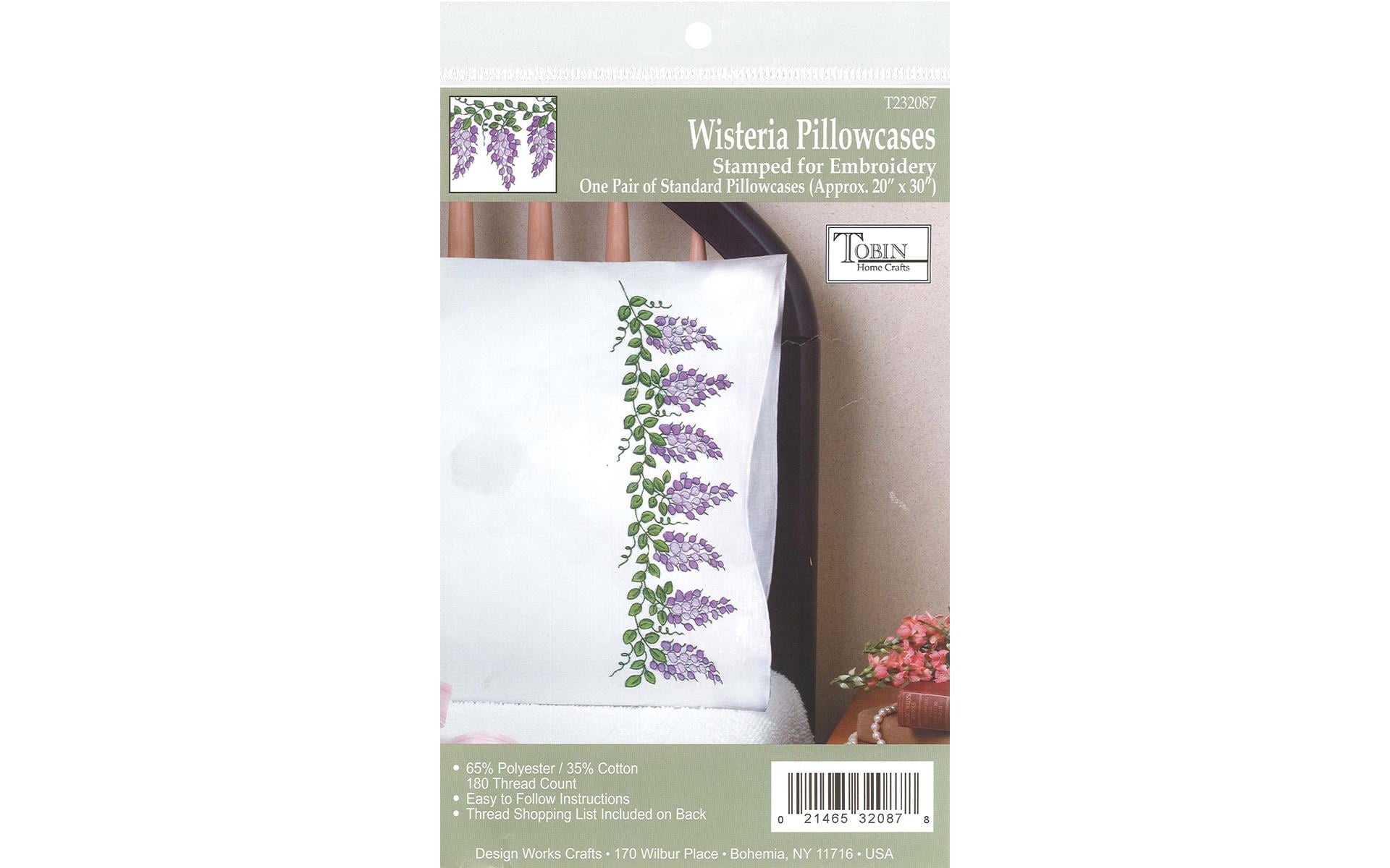 Tobin Stamped Pillowcase Pair 20'x 30' Wisteria