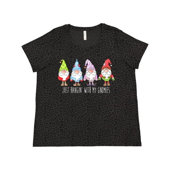 Inktastic Christmas Hangin with My Gnomies Women's Plus Size T-Shirt