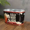 thumbnail image 4 of Drink Cooling Beverage Tub, Exquisite Coating Oval Beverage Tub Large Capacity  For Party, 4 of 7