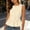 Beige loose fit sleeveless blouse a1, variant on Loose Fit Sleeveless Button Down Top for Women, Casual Ruffle Peplum Blouse, Soft Stretch Tee for Holiday Office Travel Daily Wear, Pink M