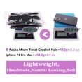 thumbnail image 3 of Hair ZRQ Micro Twist de ganchillo, 20 cm, Bob Passion Twist, 9 paquetes, 3 of 7