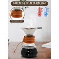 thumbnail image 3 of Cafetera De Vidrio Reutilizable, Juego De Cafetera Pour Over Con Filtro De Acero Inoxidable, Cafetera De Goteo Manual, Para Cafetería Bar Hogar Oficina Camping, 3 of 4