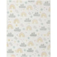 thumbnail image 2 of Unique Loom Whimsy Kids Collection Area Rug - Rainbow, Stars, And Clouds (7' 10" x 10' Rectangle Ivory/Light Blue) Perfect For Kids Bed Room/Nursery Room/Living Room/Class Room/Play Room, 2 of 5