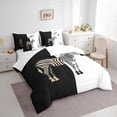 thumbnail image 3 of Homewish Boys Girls Animal Zebra Twin Bedding Sets 7-Piece,Abstract Geometric Stripes Bedding Comforter Set Microfiber,Jungle Wildlife Breathable Sheet Sets,Lightweight Room Decor,Reversible, 3 of 8