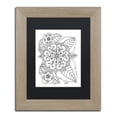 thumbnail image 2 of Trademark Fine Art "Zendoodles 10" Canvas Art by KCDoodleArt Black Matte, Birch Frame, 2 of 3