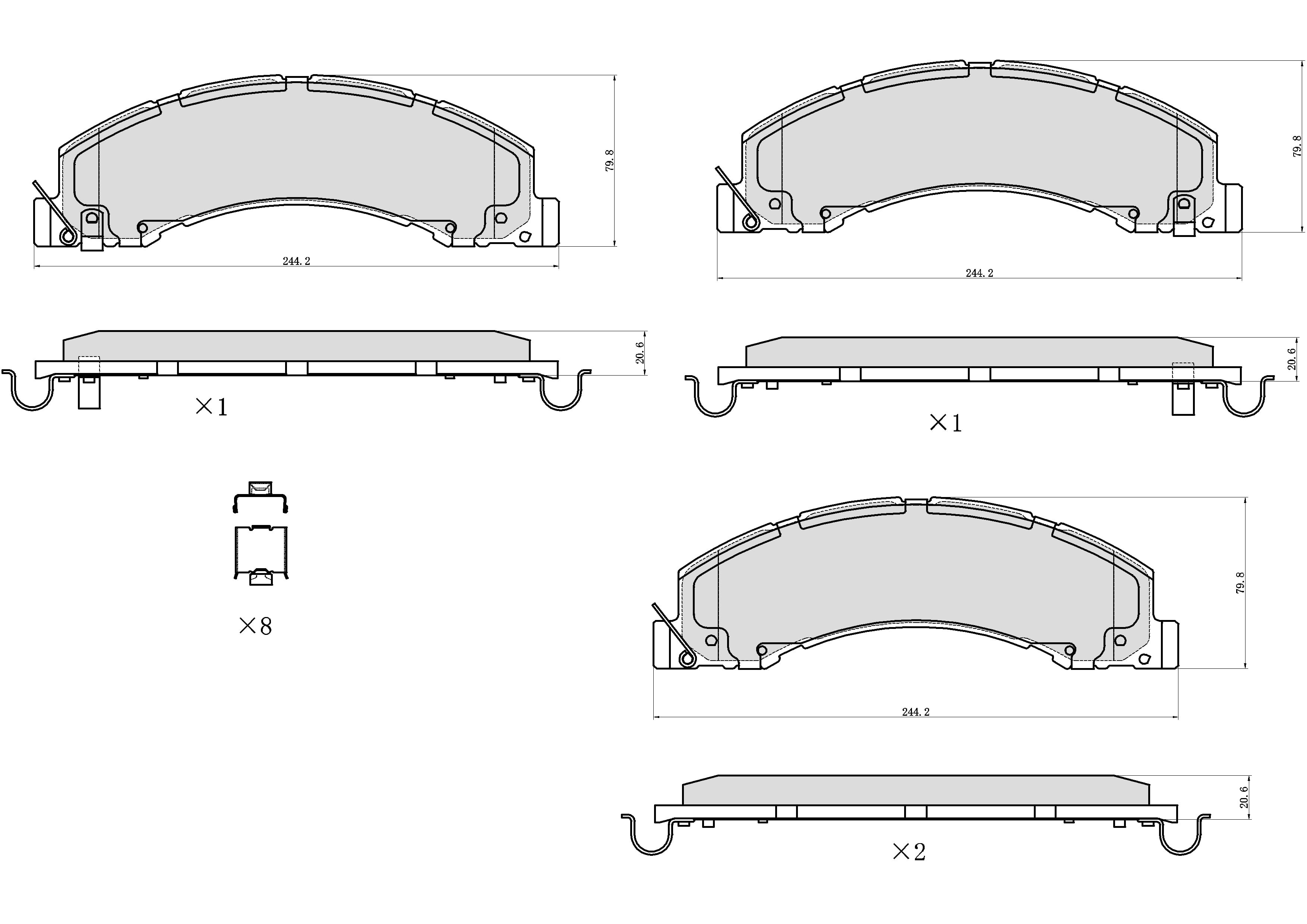 Winstop Brake Pad Set, Front WS.1335.0.M, Ram 4500 2022-2011