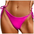 thumbnail image 1 of LUOGENLI Black Bikini Bottoms Mid Rise Border Exclusive for European and Fashion Women's Split Swimsuits Versatile Bikini Swimsuits (Hot Pink Size XL), 1 of 6
