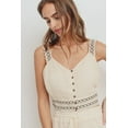 thumbnail image 6 of Knit Laced Buttoned Shoulder Strap Top M, 6 of 6