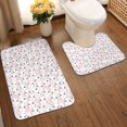 thumbnail image 2 of Yiaed Cute Rabbit Print Bathroom Mat Set 2 Pieces Mat Anti-Skid Pad Ultra Soft and Absorbent Bathroom Bath Mat Contour Bath Rugs for Toilet Base, 2 of 6