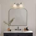 thumbnail image 3 of Farum 19.25 in. 2-Light Chrome Modern Bathroom Vanity Light with Opal Glass Shades, 3 of 8