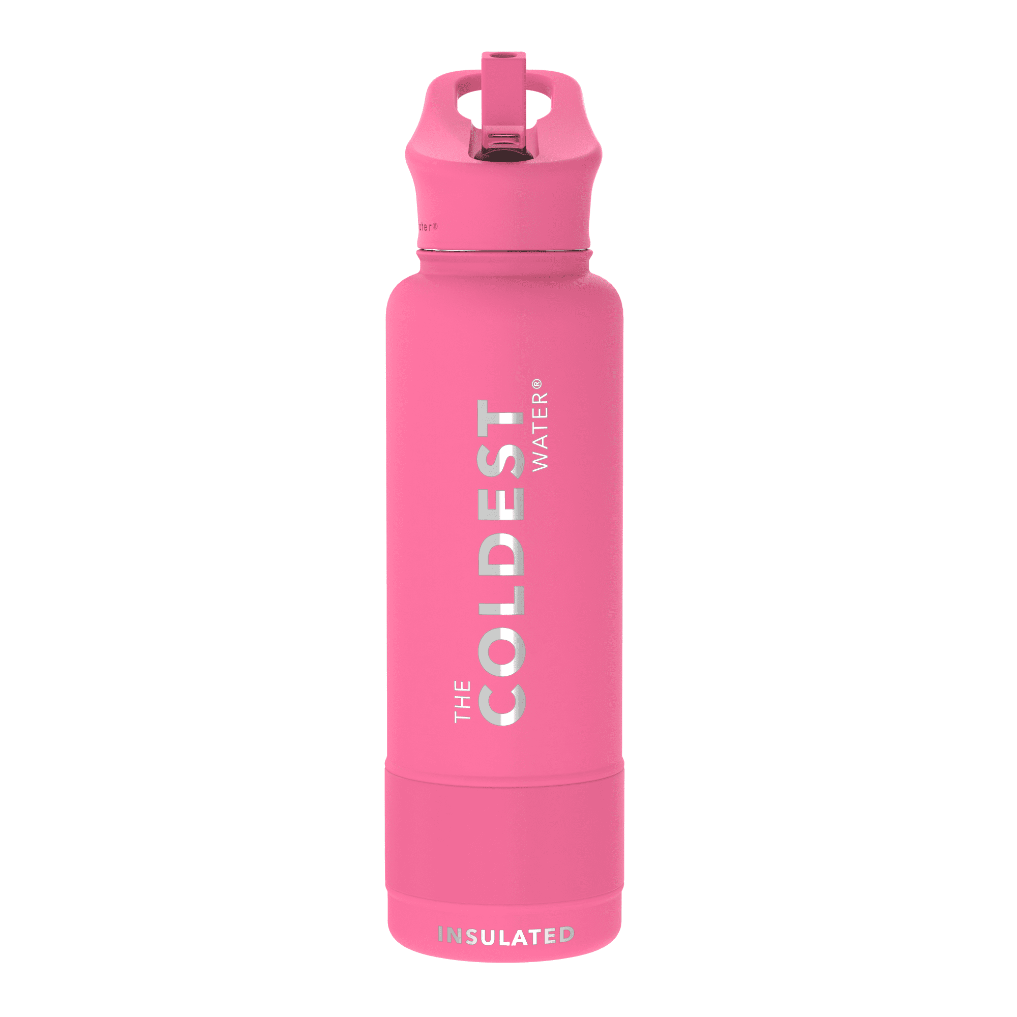 Coldest Sports Water Bottle with Straw Lid Vacuum Insulated Stainless Steel Metal Thermos Bottles Reusable Leak Proof Flask for Sports Gym 40 oz, Pin