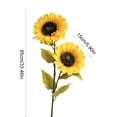 thumbnail image 3 of Artificial Sunflower Bouquet Faux Silk Sun Flower Stems Home Living Room Office Floor Vase Decor Wedding Farmhouse Table Centerpiece Floral Arrangement Natural Style Decoration, 3 of 6