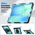 thumbnail image 6 of JINRAN Case for Samsung Galaxy Tab S10 FE+ Plus 13.1 Inch 2025 Model (X620/X626B), Heavy Duty Shockproof Protective Case with Screen Protector, 360° Rotating Stand, Hand/Shoulder Strap, 6 of 9