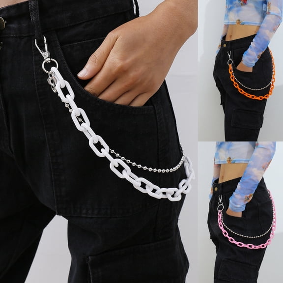 Only Moment Pink Decorative Chain Belt Women's Belts Metal for Jeans Pants Ladies Waist Belt Casual Fashion Trend Belt for Women One Size