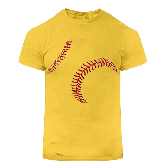 GLVSZ Men's Big and Tall Baseball T-Shirts Short Sleeve Crew Neck Cotton Tshirts Casual Summer Graphic T Shirts Classic Basic Tees