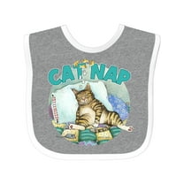 Inktastic Cat Nap Cute Sleeping Cat Boys or Girls Baby Bib