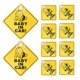 thumbnail image 1 of Baby in Car Sign with Suction Cup for Safety 10Pcs Yellow Car Sticker, 1 of 5