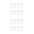 thumbnail image 1 of relayinert 8 Pieces S-shaped Hook with Buckle Kitchen Bathroom Clothes Hanger White 2Set, 1 of 6