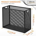thumbnail image 2 of Hanging File Organizer Letter-Size File Holder Filing Box Includes 5 Hanging Folders - Metal Mesh Magazine Letter Storage Cabinets File Cart for Office Home School, No Assembly Required, 2 of 4