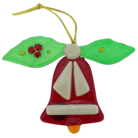 GlassOfVenice Murano Glass Bell Christmas Ornament - Red