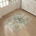 thumbnail image 3 of ODIKA 3'x5' Washable Throw Rug Octopus Vintage Nautical Creature Coral Motif Retro Wave Circle Flowing Dynamic for Entryway, Kitchen, Mudroom, Stain Resistant, Low Profile, Non-Slip, 3 of 7