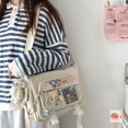 thumbnail image 2 of Get Ready for Campus with our Large Capacity Canvas Crossbody Bag - Fashionable and Spacious Shoulder Purse with Bag Charm, 2 of 4