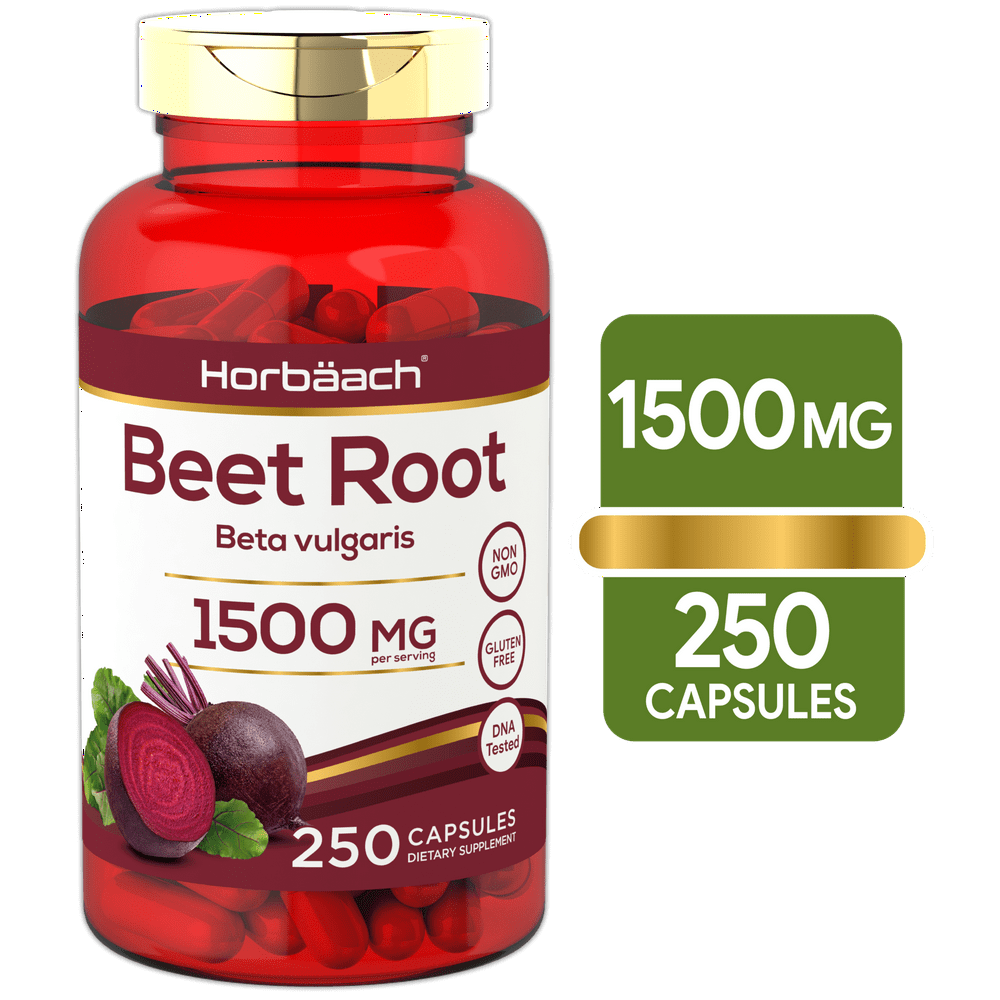 Beet Root Capsules 1500mg 250 Pills Herbal Powder Extract NonGMO