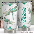 thumbnail image 4 of Personalized Dragonfly Tumbler 20oz Insulated Tumblers with Lid Coffee Travel Mug Cup for Women GirlsDragonfly Jewelry Drawings Dragonfly Gifts for Birthday, 4 of 6
