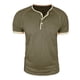thumbnail image 2 of Tops para hombre, blusas y camisas de manga corta con cuello redondo para hombre, blusa informal de moda con botones y parches lisos, blusa de manga corta para hombre, blusa de poliéster para hombre, 2 of 7