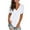 White, variant on Women V Neck T-Shirt Loose Fit Summer Tops Roll Short Sleeve Shirts Casual Tunic Tops White XL