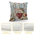 thumbnail image 4 of Valentine's Day Pillow Cover ' with Cookies and Hearts Design - Watercolor Striped Romantic Cushion Case for Home Decor, Sofa, and Couch, 4 of 5