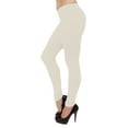 thumbnail image 2 of Vivian's Fashions Extra Long Leggings - Cotton, Misses Size (Ivory, 1X), 2 of 3