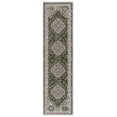 thumbnail image 2 of SAFAVIEH Bayside Sherwood Oriental Polyester Runner Rug, Green/Ivory, 2'2" x 8', 2 of 10