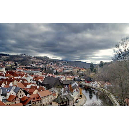 Canvas Print Czech Republic City Country Clouds Sky Stretched Canvas 10 x